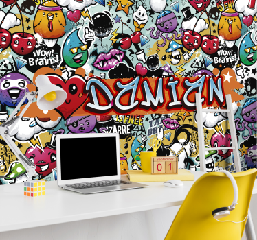 Različni emotikoni umetniški stenski mural - TenStickers