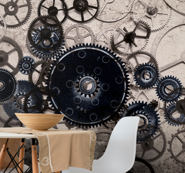 Retro industrijski veter 3d vintage mural - TenStickers
