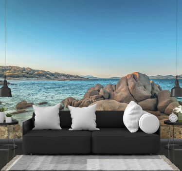 Rocky coastline serenity fototapete z morjem - TenStickers