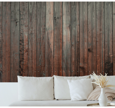 Rustic wood plank fototapete z lesnim učinkom - TenStickers