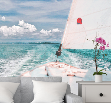 Sailing through waves fototapete z morjem - TenStickers