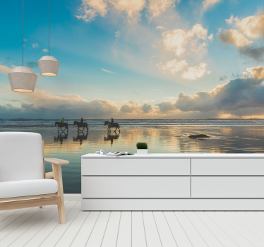 Seaside horse riders stenske poslikave - TenStickers