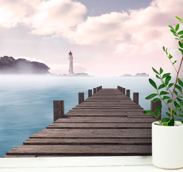 Seaside lighthouse path stenske poslikave - TenStickers