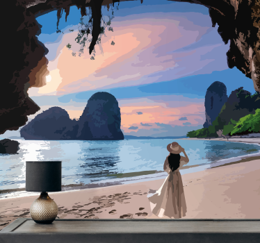 Serene beach escape stenske poslikave - TenStickers