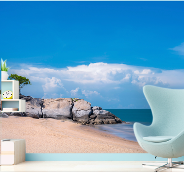 Serene beach scene stenske poslikave - TenStickers