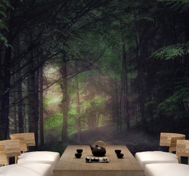 Serene forest pathway fototapeta gozd - TenStickers