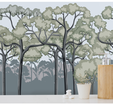 Serene tree canopy fototapeta gozd - TenStickers