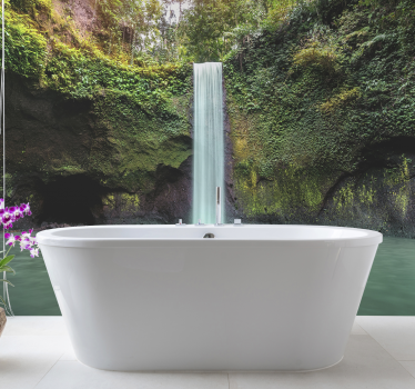 Serene waterfall escape slap fototapeta - TenStickers