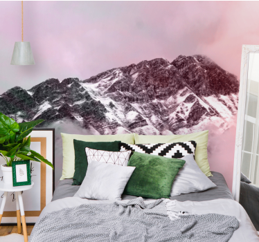 Snowy mountain peak fototapeta z gorami - TenStickers
