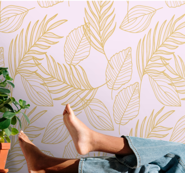 Sophisticated leaf motifs fototapete narava - TenStickers