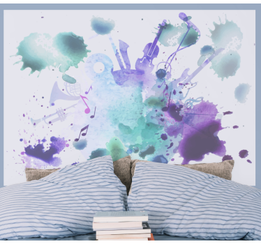Splash glasbena stenska stena - TenStickers