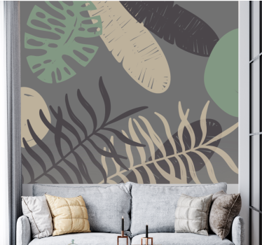 Stenske fototapetedžungle v stilu "boho". - TenStickers