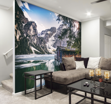 Stenski stenski zidni fototapeta braies jezero - TenStickers