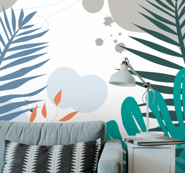 Stylized leaf motifs fototapete narava - TenStickers
