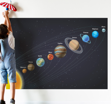 tapeta prostora za oblikovanje sončnega sistema - TenStickers