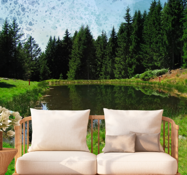 Tranquil forest view stenske poslikave - TenStickers