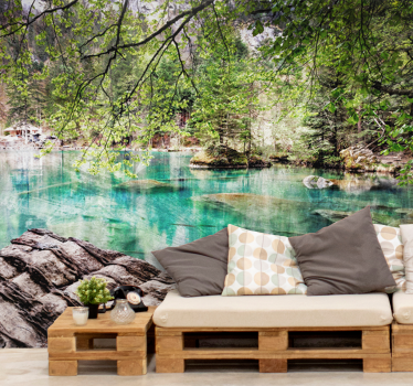 Tranquil lake scene stenske poslikave - TenStickers