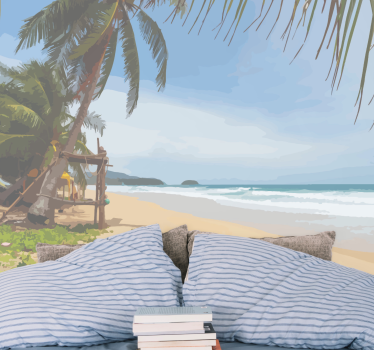 Tropical shoreline view stenske poslikave - TenStickers