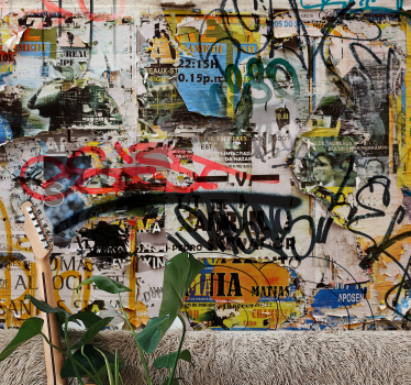 Urban art collage fototapete z graffiti motivi - TenStickers