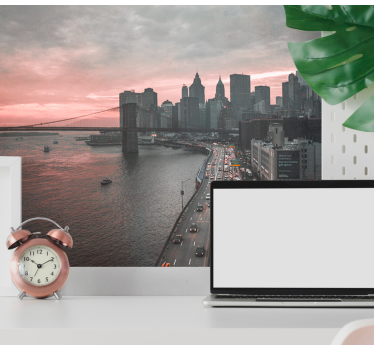 Urban manhattan skyline fototapeta new york - TenStickers