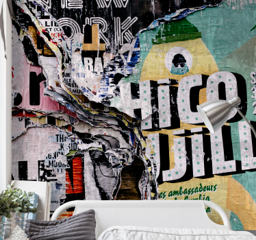 Urbani ulični kolaž Fototapete s graffiti motivi - TenStickers