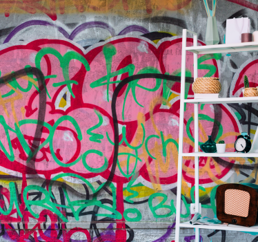 Vibrant city artistry fototapete z graffiti motivi - TenStickers