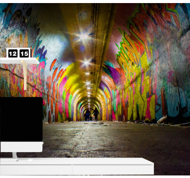Vivid tunnel graffiti fototapete s graffiti motivi - TenStickers