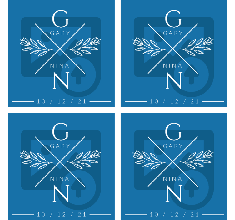 Personalizirani poročni podstavek s sliko - TenStickers