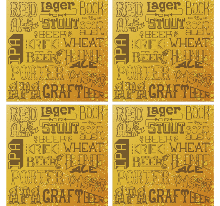 Različne vrste piva v baru - TenStickers