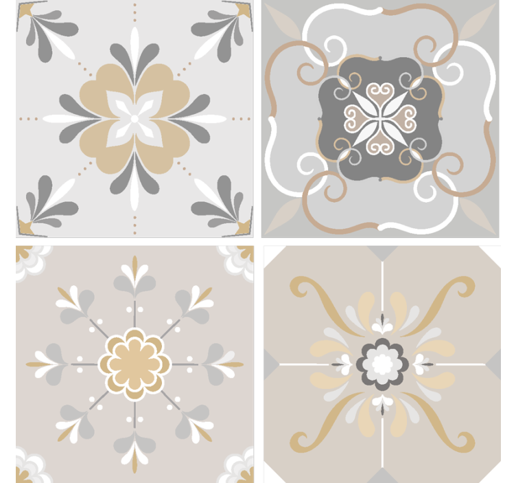 Cvetlično navdihnjeni podstavki za ploščice - TenStickers