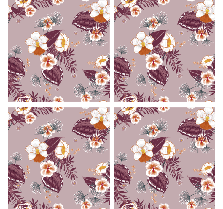 Floral patterned surface podstavki s teksturnim učinkom - TenStickers