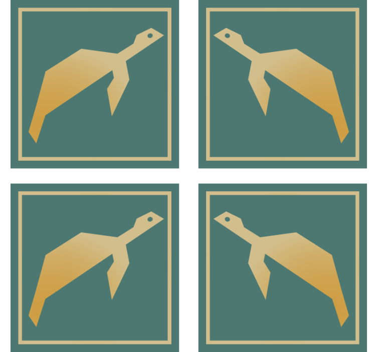 Geometric animal shapes podstavki za kozarce sodobni - TenStickers