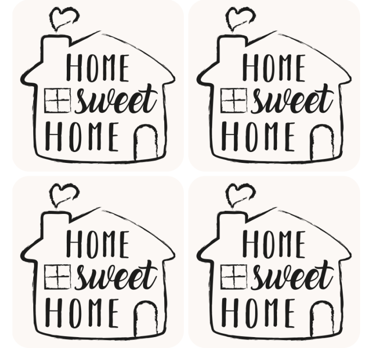 Charming home saying podstavek za kozarce s citati - TenStickers