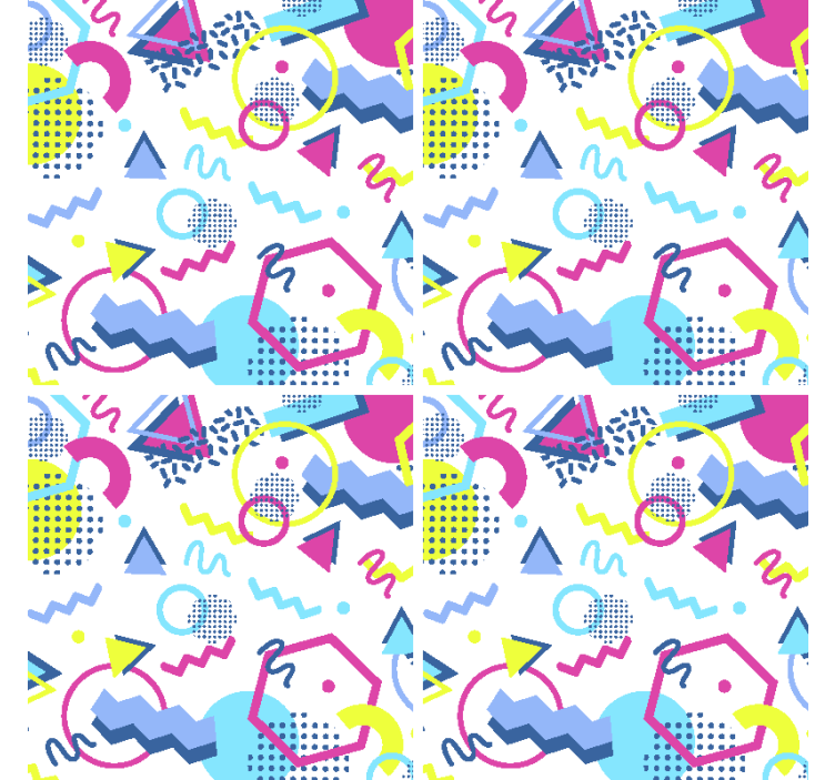 Sodobni podstavki v geometrijskem memphis stilu - TenStickers