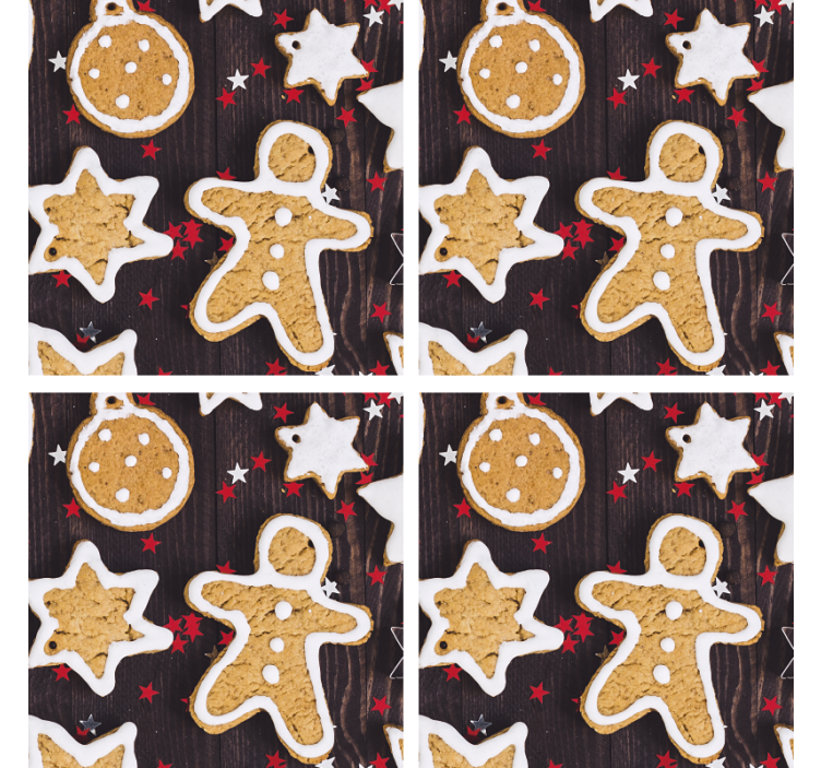 Gingerbread cookies festive pattern božične podstavke - TenStickers