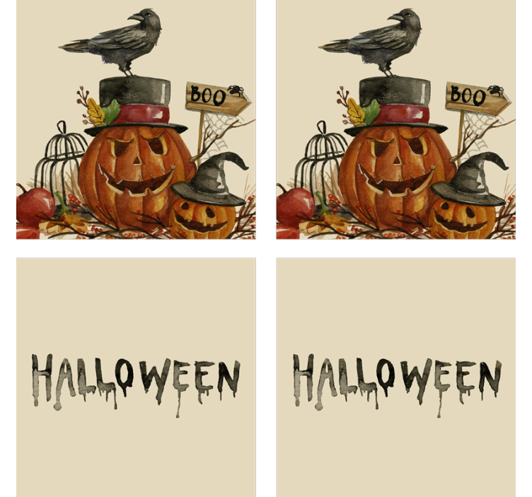 Akvarel halloween napitek coaster - TenStickers