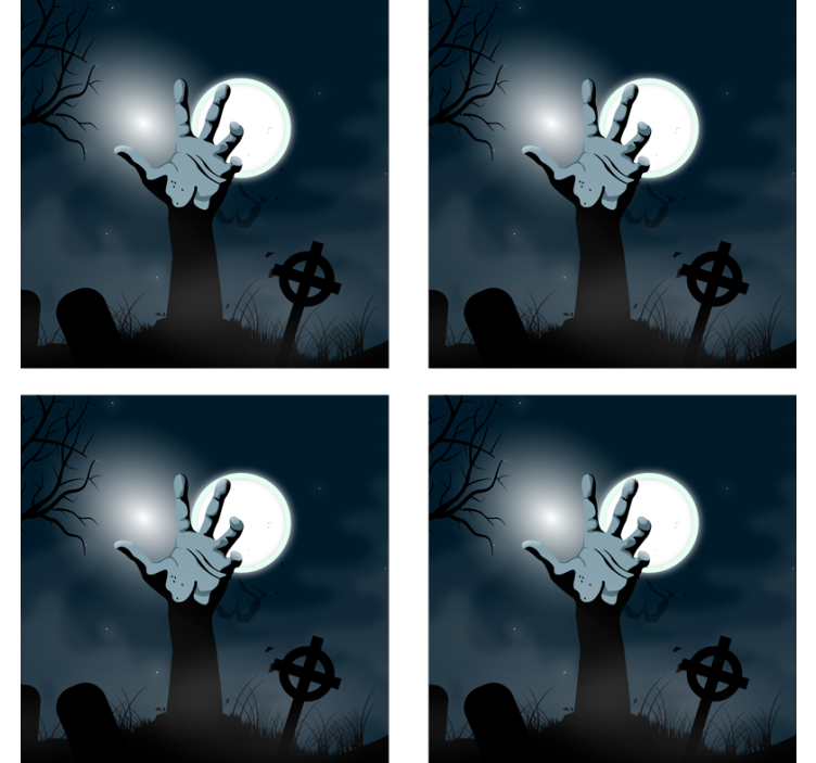Creepy graveyard hand podstavek za kozarce halloween - TenStickers