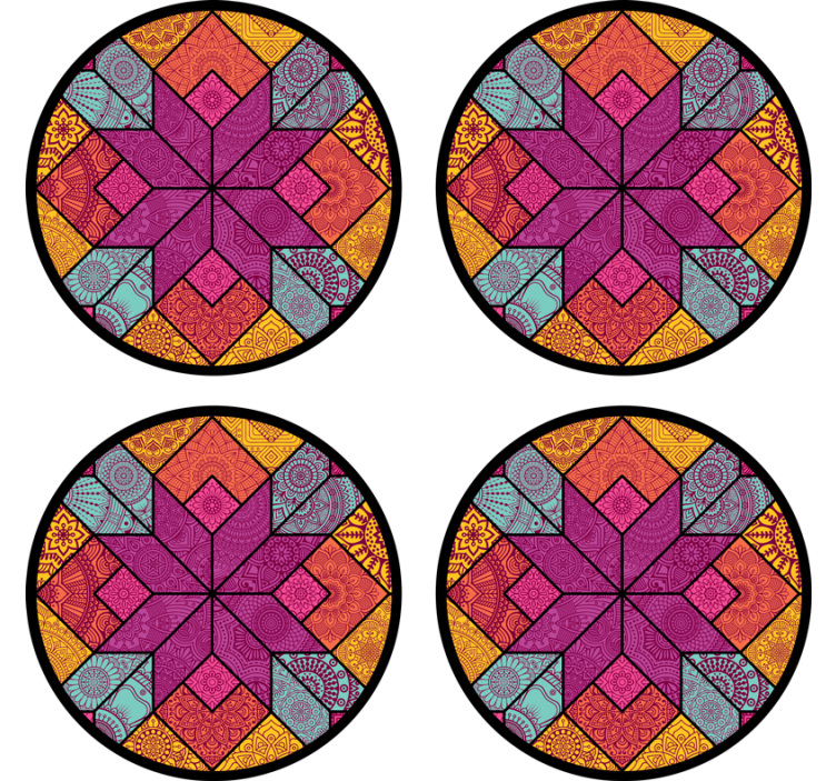 Vibrant geometric arrangement teksturirani podstavki - TenStickers