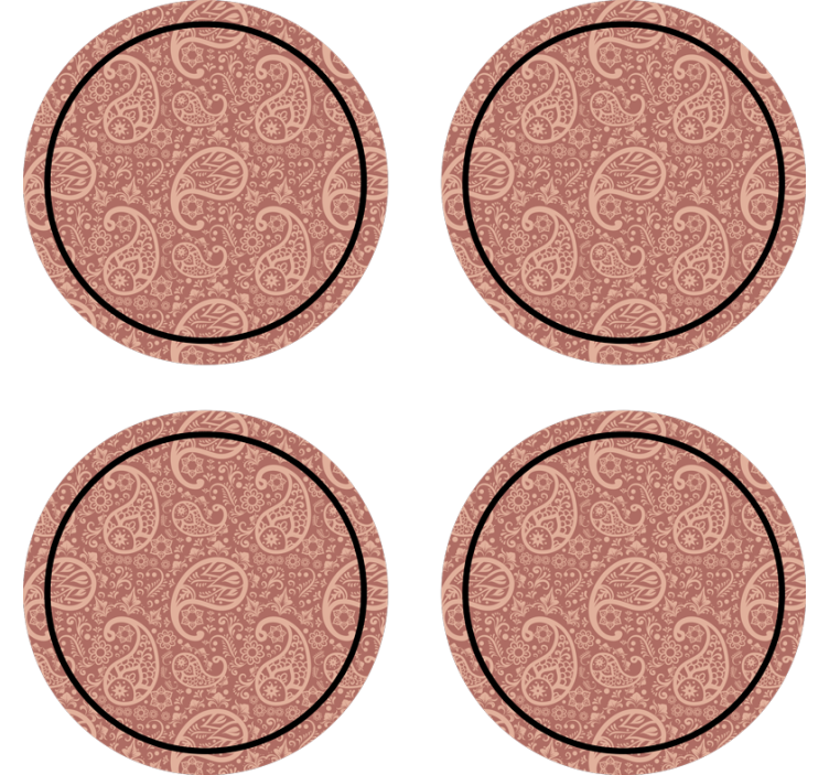 Paisley vzorec pijače coaster - TenStickers