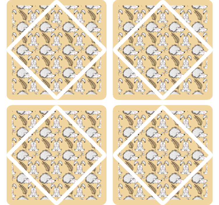 Whimsical animal patterns podstavek za kozarce - TenStickers