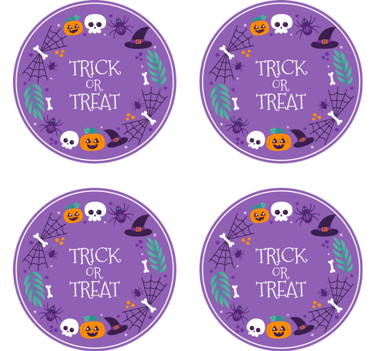 Halloween themed design podstavek za kozarce - TenStickers