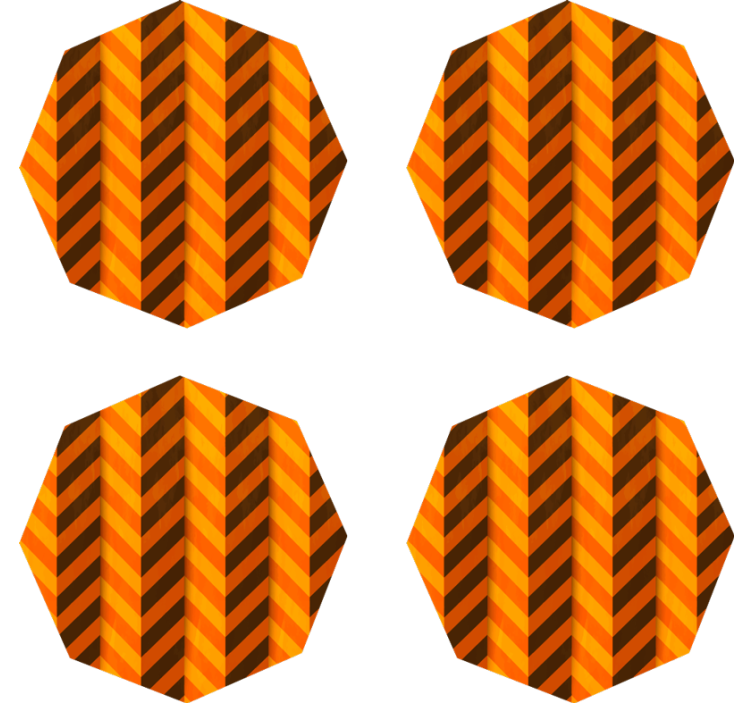 Chevron pattern in orange podstavek za kozarce halloween - TenStickers