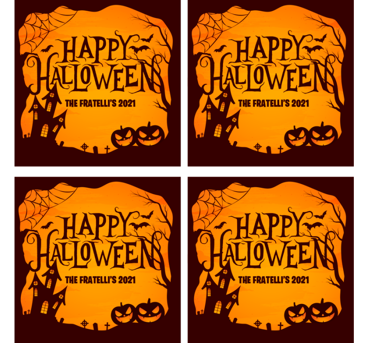 Spooky halloween celebration podstavek za kozarce - TenStickers
