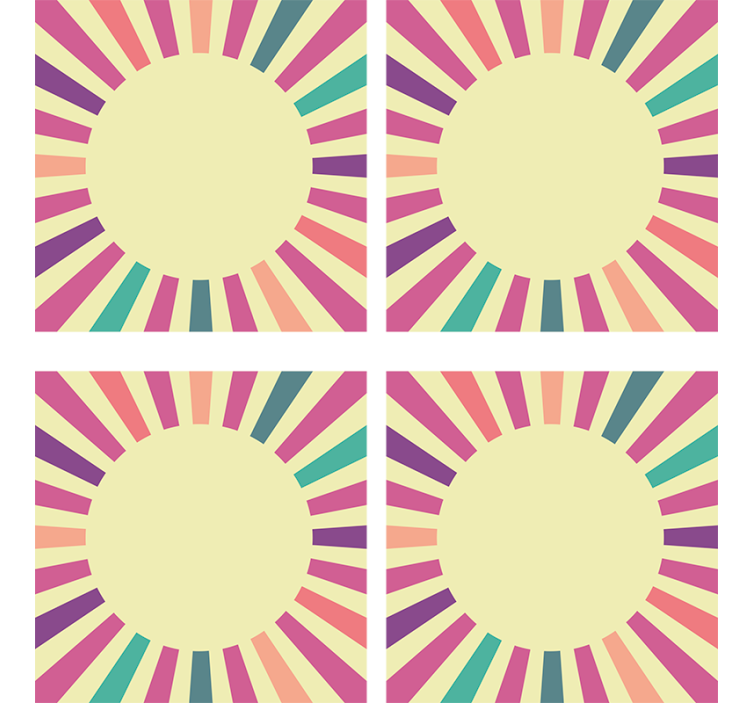 Geometric circular element podstavki za kozarce moderne - TenStickers