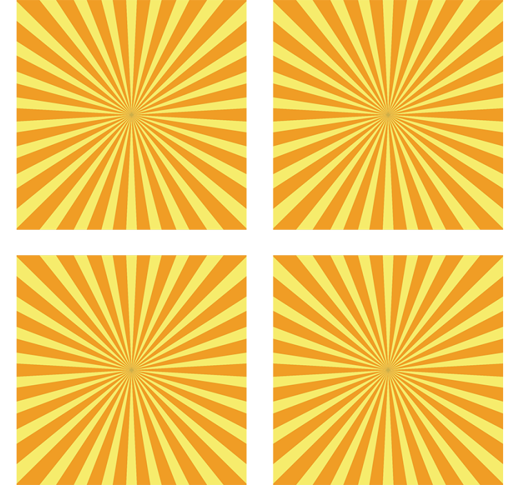 Luminous sunburst motif podstavki s teksturo - TenStickers