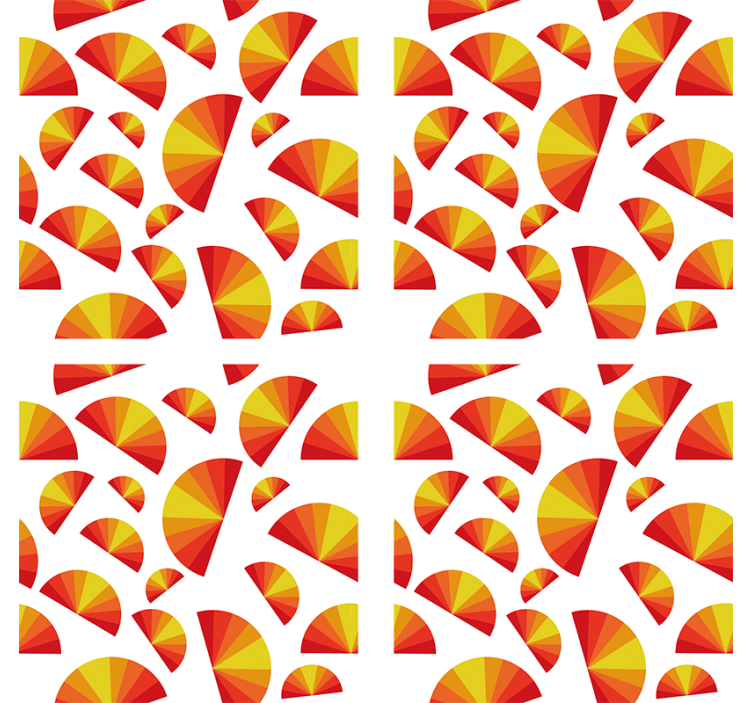 Geometric fan patterns podstavki s teksturnim učinkom - TenStickers