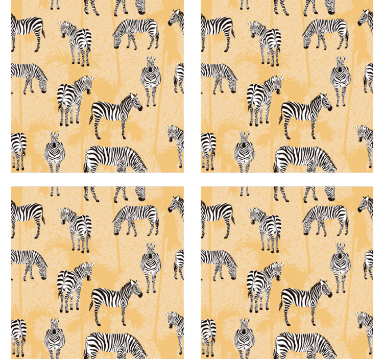Zebra pattern background podstavek za kozarce geeky - TenStickers
