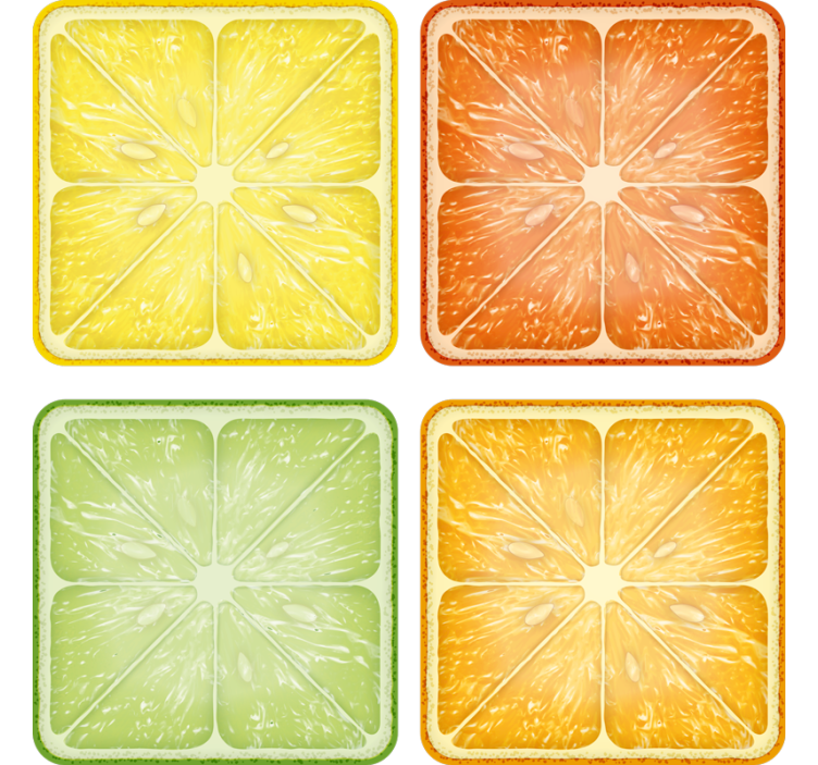 Citrus slice minima podstavki z teksturo - TenStickers