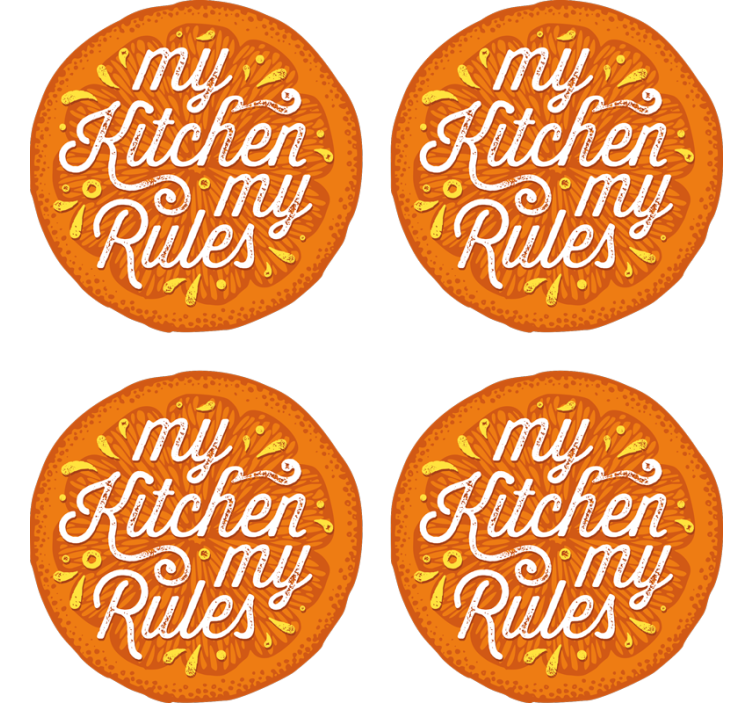 Kitchen rules text podstavek za kozarce pivo - TenStickers