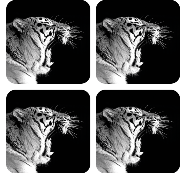 Majestic tiger profile geeky podstavek za kozarce - TenStickers